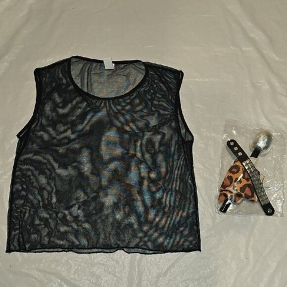 HYDE AND EEK! Adult OSFM 80's Rocker Halloween Costume New - Picture 2 of 16